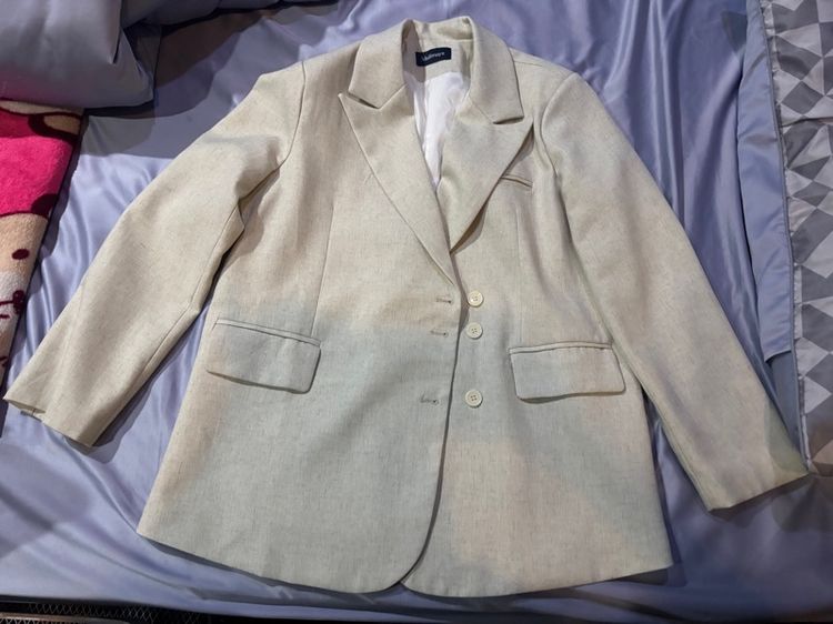 Used malimays blazer (น้ำตาล) freesize ใส่ครั้งเดียวไม่มีตำหนิ  รูปที่ 2