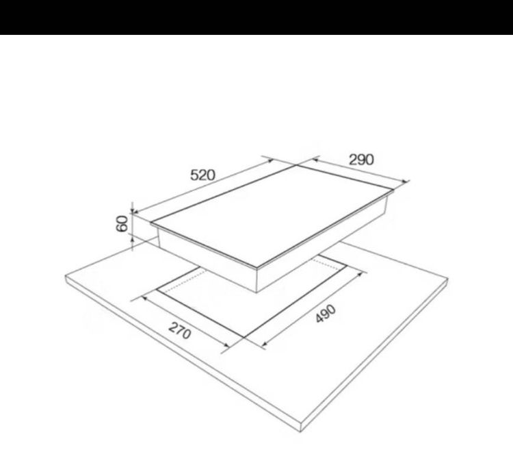 เตาแม่เหล็กไฟฟ้าฐานกระจกเซรามิก แบบฝัง 2 หัว  รูปที่ 2