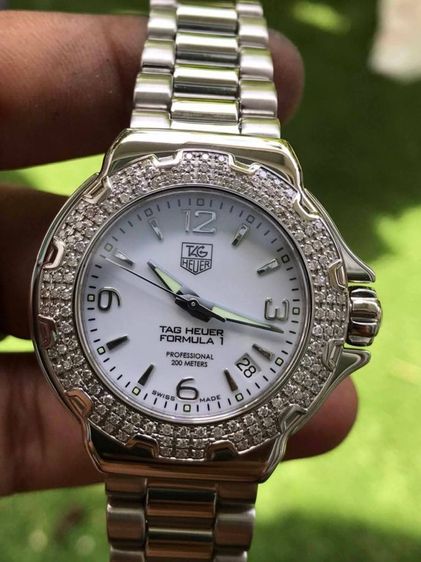 Tag Heuer F1 Quartz Glamour Diamond Bezel  White Dail WAC1215🇨🇭🇨🇭 รูปที่ 4