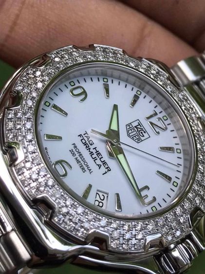Tag Heuer F1 Quartz Glamour Diamond Bezel  White Dail WAC1215🇨🇭🇨🇭 รูปที่ 3