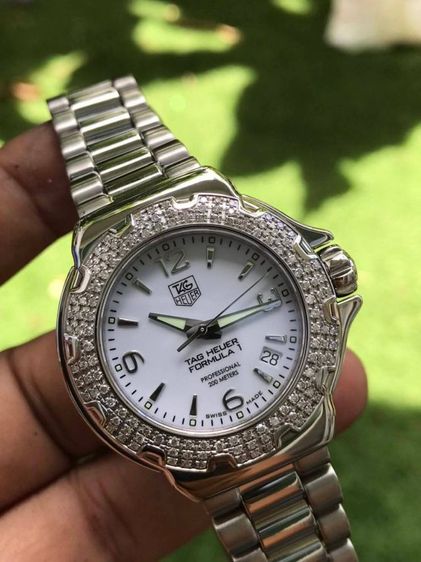 Tag Heuer F1 Quartz Glamour Diamond Bezel  White Dail WAC1215🇨🇭🇨🇭 รูปที่ 5