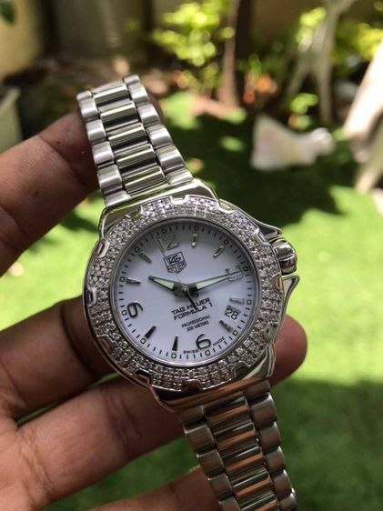 Tag Heuer F1 Quartz Glamour Diamond Bezel  White Dail WAC1215🇨🇭🇨🇭 รูปที่ 6