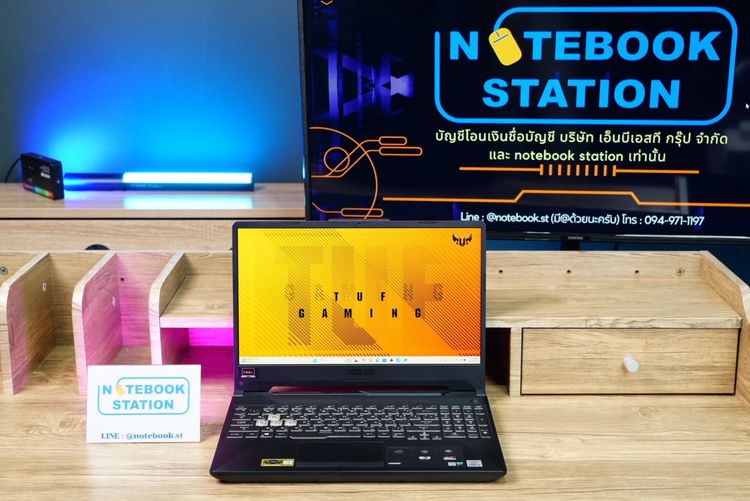 Asus TUF Gaming F15 i5-10300H GTX1650(4GB) Ram8 SSD512GB จอ15.6 FHD 144Hz สเปคเกมมิ่ง คีย์บอร์ดไฟRGB ดีไซน์ฝาหลังสุดเท่ เครื่องพร้อมใช้งาน ส รูปที่ 2