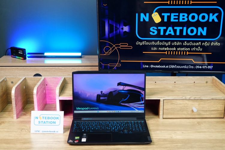 Lenovo IdeaPad Gaming 3 Ryzen5-4600H GTX1650(4GB) RAM16 SSD512 จอ15.6 FHD 120Hz สเปคเกมมิ่ง คีย์บอร์ดไฟสีฟ้า ขายเพียง 10,990.-เท่านั้น รูปที่ 2