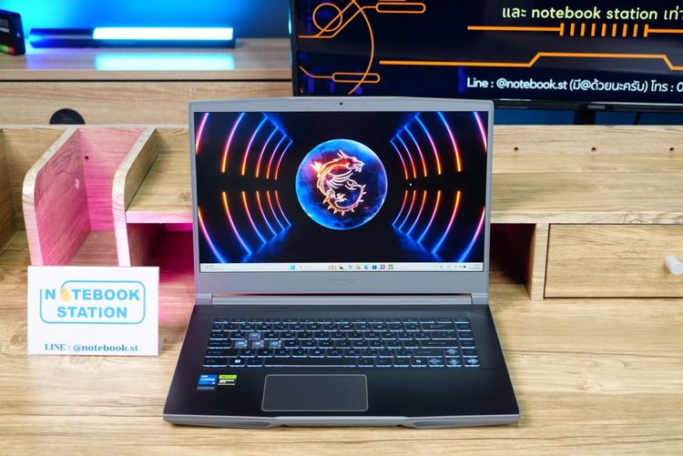 รุ่นอื่น ๆ วินโดว์ 8 กิกะไบต์ ใช่ MSI THIN 15 i5-13420H RTX2050(4GB) Ram8 SSD512GB จอ15.6 FHD 144Hz เกมมิ่งสเปคสูง น้ำหนักเบา เครื่องสวย พร้อมประกันศูนย์ เพียง 16,890.-