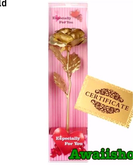 กุหลาบทอง24k. สีทองและแดง รูปที่ 2