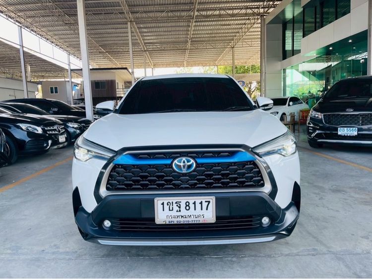 Toyota Corolla Cross 2020 1.8 Hybrid Premium Sedan ไฮบริด ไม่ติดแก๊ส เกียร์อัตโนมัติ ขาว รูปที่ 2