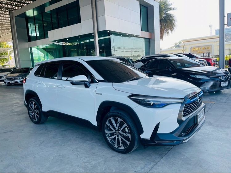 รถ Toyota Corolla Cross 1.8 Hybrid Premium สี ขาว