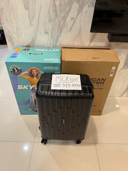 ไม่ระบุ ดำ พลาสติก เอบีเอส American Tourister กระเป๋าเดินทาง American touris 25 นิ้ว ของใหม่ ประกันเหลือ 2ปี 11เดือน