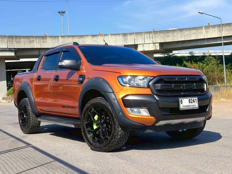 Ford Ranger 2017 2.0 Hi-Rider Wildtrak Pickup ดีเซล เกียร์อัตโนมัติ ส้ม รูปที่ 2