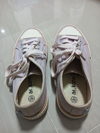 รองเท้าผ้าใบสีม่วงพาสเทล ไซต์35 รูปที่ 4