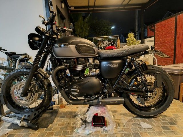 ขาย triumph t120 black ปี2021 จดทะเบียนปี2022 ตัวยูโร5 สีเทาดำ รูปที่ 5