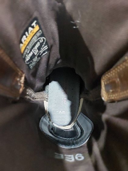 รองเท้าบู้ทคาวบอย Ariat work boots square toe Size 9EE วัดจริง 27 ซม. หนังสวยมาก Made in China พื้นหนาๆเต็มๆ รูปที่ 9