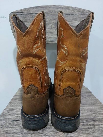 รองเท้าบู้ทคาวบอย Ariat work boots square toe Size 9EE วัดจริง 27 ซม. หนังสวยมาก Made in China พื้นหนาๆเต็มๆ รูปที่ 3