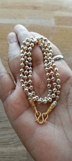 สร้อยคอทองคำขาวงานจิวไม่ลอกไม่ดำ รูปที่ 6