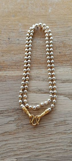 สร้อยคอทองคำขาวงานจิวไม่ลอกไม่ดำ รูปที่ 2