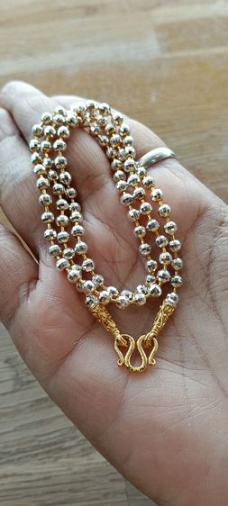 สร้อยคอทองคำขาวงานจิวไม่ลอกไม่ดำ รูปที่ 9