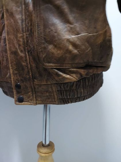 เสื้อแจ็คเก็ตหนังสีน้ำตาลลายกระดำ DURANTE EXCELLENT SIZE M หนังแกะนิ่มมากสวมใส่สบาย ดีไซน์สวย รูปที่ 9