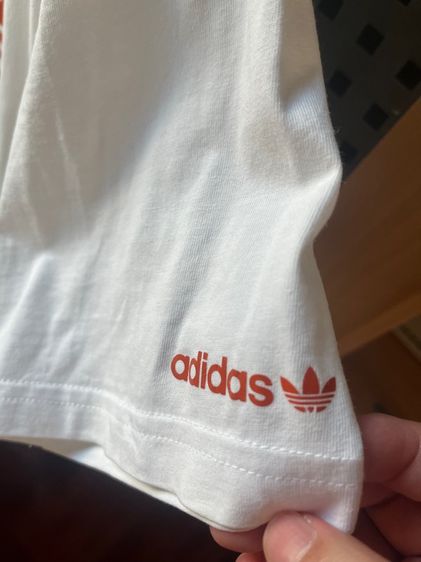 เสื้อยืดแขนสั้น Adidas Original TREFOIL สีขาว S (มือหนึ่ง) รูปที่ 3