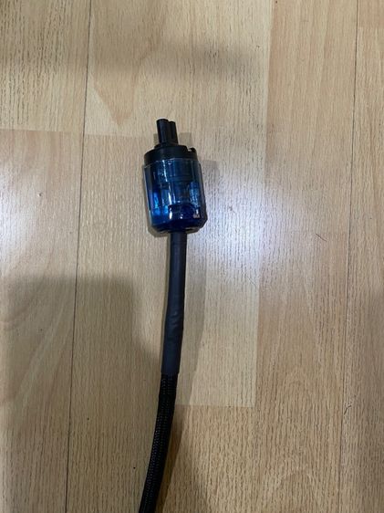 สายไฟสวีเดน แกนเดี่ยวใหม่ 1เมตรครึ่ง หัวท้ายโรเดียมใหม่ ท้านเลข8 รูปที่ 2