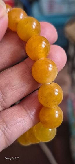 สร้อยข้อมือปี่เซี๊ยะหยกน้ำผึ้งพม่า รูปที่ 10