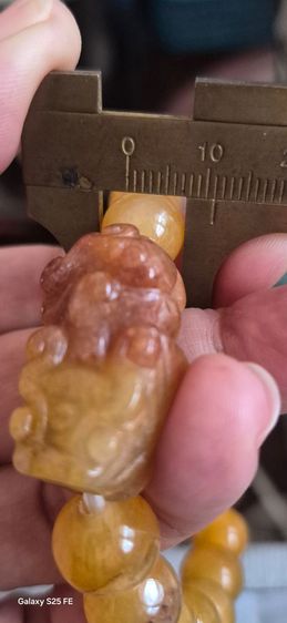 สร้อยข้อมือปี่เซี๊ยะหยกน้ำผึ้งพม่า รูปที่ 12