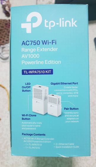 TP-link AC 750 Wi-Fi Range Extender AV1000 Powerline Edition รูปที่ 3