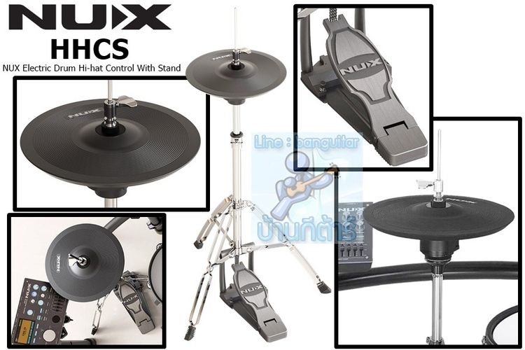 อื่นๆ แป้นไฮแฮทกลองไฟฟ้า12นิ้ว พร้อมขา Nux DM-8 รุ่น HHCS ราคา 5,000 บาท