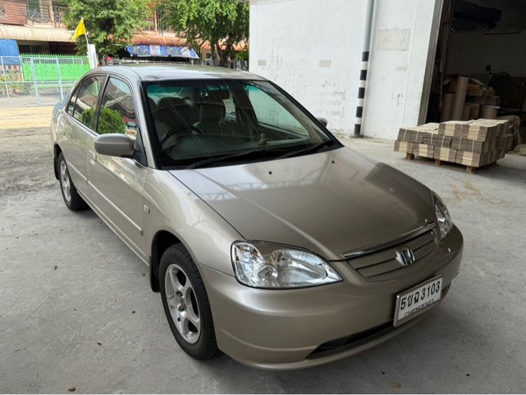 Honda Civic 2002 1.7 VTi Sedan เบนซิน ไม่ติดแก๊ส เกียร์อัตโนมัติ บรอนซ์ทอง รูปที่ 2