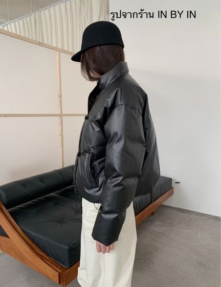 Puffer Black Jacket  Brand IN BY IN NEW รูปที่ 3