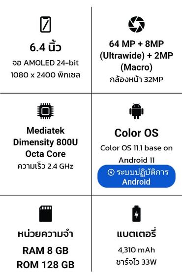 OPPO Reno 6Z 5G Ram8 Rom125 รูปที่ 5
