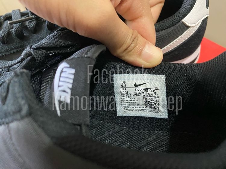 Nike Cortez Black White Size 41Eu 26Cm รูปที่ 8