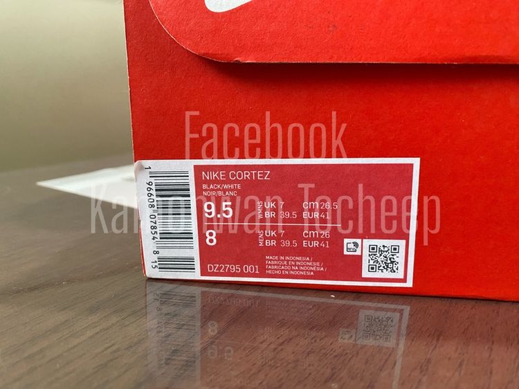 Nike Cortez Black White Size 41Eu 26Cm รูปที่ 9