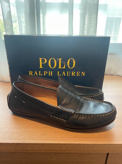 รองเท้าหนัง Loafer POLO Ralph Lauren แท้ สีดำ US 10D สภาพดี มีกล่อง รูปที่ 8