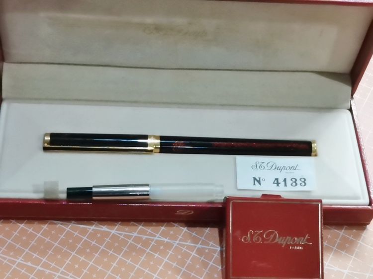 ขาย S.T. Dupont Paris ปากกาหมึกซึม หัวทองคำแท้ 18K (750) มีกล่องแท้