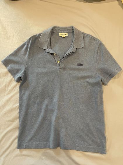 อื่นๆ M แขนสั้น Lacoste Polo แท้ 💯 เสื้อโปโลผู้ชาย สีฟ้าอ่อน ทรง Regular Fit