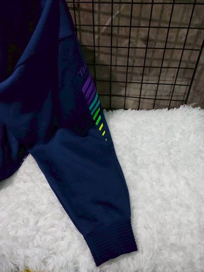 เสื้อแจ็คเก็ตแขนยาว Mizuno(Super Star) มือสอง สีกรม ผ้าวอร์ม(มีตำหนิสะกิด1จุด)🌟อก50🌟S330⚡ รูปที่ 5
