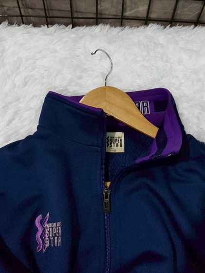 เสื้อแจ็คเก็ตแขนยาว Mizuno(Super Star) มือสอง สีกรม ผ้าวอร์ม(มีตำหนิสะกิด1จุด)🌟อก50🌟S330⚡ รูปที่ 3