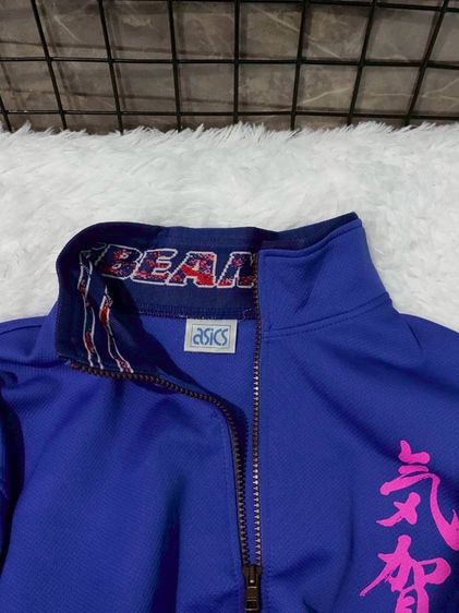 เสื้อแจ็คเก็ตแขนยาว ASICS มือสอง สีน้ำเงินอมม่วง ผ้าวอร์ม สภาพดี 🌟อก44🌟S329⚡ รูปที่ 3