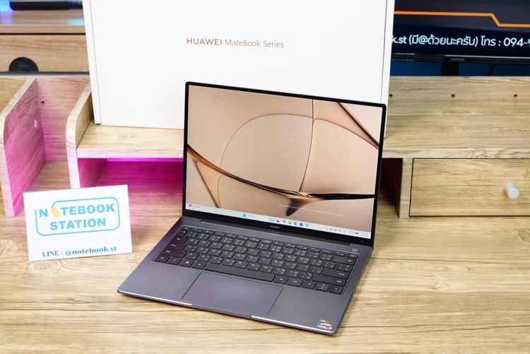 Huawei MateBook 14 Ryzen5-4600H Ram8 SSD512 จอ14 นิ้ว 2K IPS จอภาพสวยคมชัด สเปคดี ทำงานเก่ง ดีไซน์บางเบาพกพาสะดวก เครื่องพร้อมใช้งาน ขายเพีย รูปที่ 4