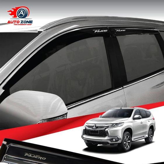 ของใหม่ 2 รายการ กันสาดรถยนต์ สีดำและกันรอยท้ายลายเคฟล่า Mitsubishi Pajero sport 2015-ปัจจุบัน  มิตซูบิชิ ปาเจโร่ สปอร์ต  รูปที่ 13