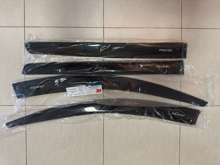 ของใหม่ 2 รายการ กันสาดรถยนต์ สีดำและกันรอยท้ายลายเคฟล่า Mitsubishi Pajero sport 2015-ปัจจุบัน  มิตซูบิชิ ปาเจโร่ สปอร์ต  รูปที่ 6