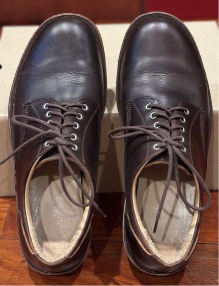 Mupers Street Derby Brown Oil Leather Shoes รูปที่ 4