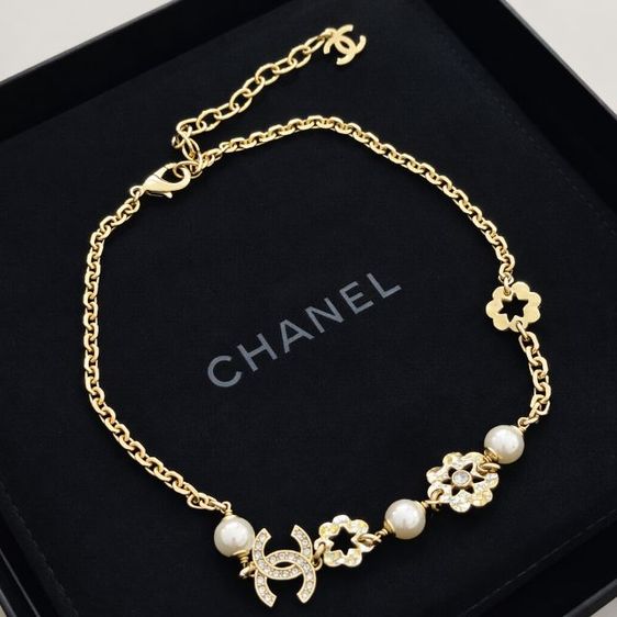 โลหะ สร้อยคอและจี้ สร้อยคอ Chanel แท้ช้อป มือ 1
