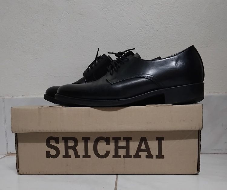 อื่นๆ รองเท้าหนังแบบทางการ หนังแท้ UK 8 | EU 42 | US 8.5 ดำ รองเท้าคัทชู รองเท้าหนัง ทรงเครื่องแบบ รองเท้ามือสอง