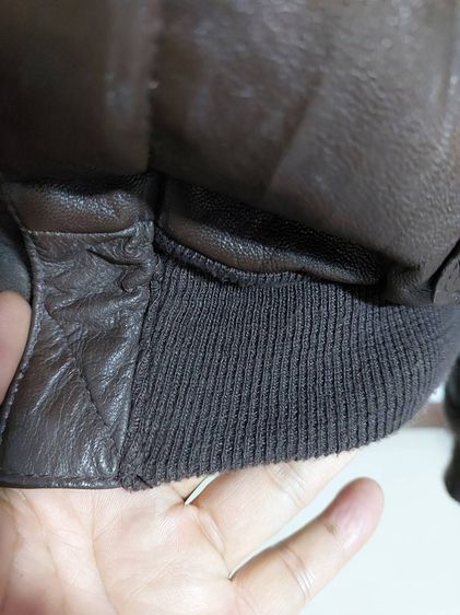 Vintage Cooper A-2 Made In USA Leather Flight Jacket Size 42R หนังแท้สีน้ำตาลเข้มสวย ซิป Ideal จั๊มปลายแขนและเอวแน่นๆไม่ย้วย รูปที่ 10