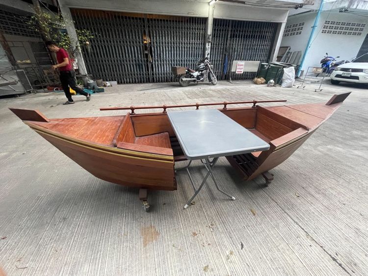ขายเรือไม้แท้ ไว้สำหรับนั่งเล่น2ที่นั่ง มาตราฐาน ไว้สำหรับแต่งร้าน แต่งบ้าน รูปที่ 5