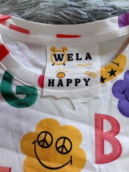 เสื้อยืดป้าย wela happy 🙂 รูปที่ 2