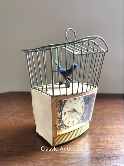 นาฬิกา ปลุก กรงนก GERMANY เก่าโบราณสะสม รูปที่ 4