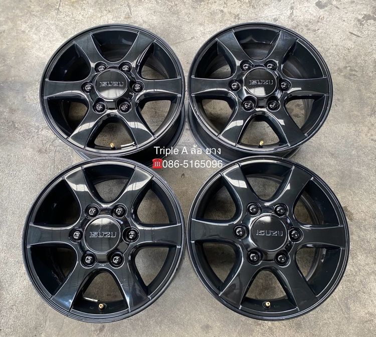✨ล้อแม็ก 6รู139✨ISUZU Patinum ขอบ 15 สีดำ รูปที่ 6